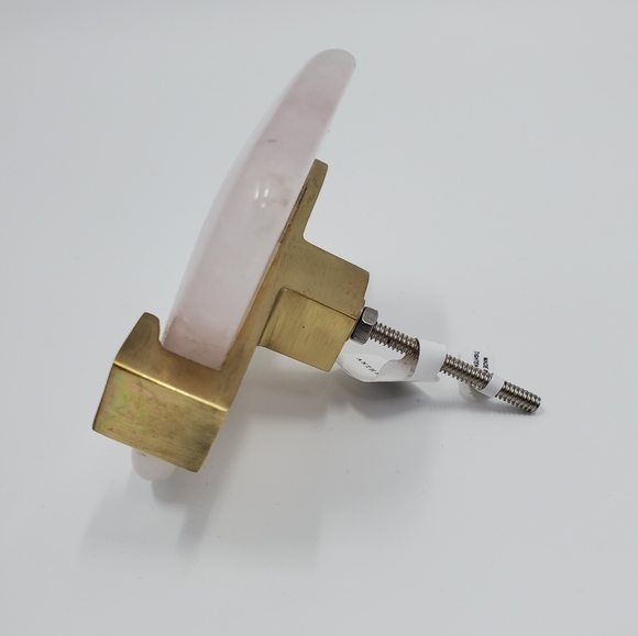 Anthropologie Tambora Small Knob Pink Stone Brass - Picture 2 of 7